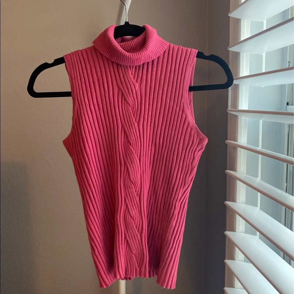 Vintage requirements turtle neck sweater vest size L